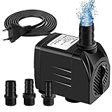 Awroutdoor Wasserpumpe Tauchpumpe, 1800L/H Aquariumpump für Teich Brunnen Aquarium...