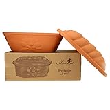 MamboCat Terrakotta-Topf Berti zur Brot-Aufbewahrung I 100% Natur Ton-Behälter...