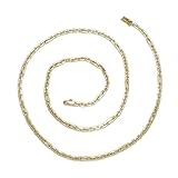 Never Say Never Massive Herren-Halskette aus 18-karätigem Gelbgold, 3,5 mm breit und 60...