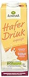 Alnatura Bio Haferdrink, ungesüßt, laktosefrei, vegan, 8er Pack (8 x 1 l)