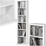 tectake® CD Regal, CD Ständer für bis zu 102 CDs, Aufbewahrung für CD Hüllen, DVD...