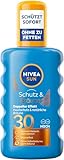 NIVEA SUN Schutz & Bräune Sonnenspray LSF 30, Sonnencreme mit Pro-Melanin-Extrakt für...
