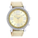 Oozoo Unisex Armbanduhr Vintage Series Analog Leder beige Hellbraun UOC4318A Analoguhr