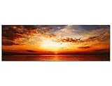 PANORAMA BILD in 150x50cm TOP Bilder! (Sonnenuntergang Panorama am Mittelmeer)...