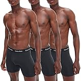 Calvin Klein Herren 3er-Pack Boxershorts 3P Boxer Brief mit Stretch, Black W. Black Wb, L