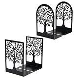 feyiubmen Buchstütze aus Metall (4 Stück) 17x12x9cm Stabile Buchstützen aus...