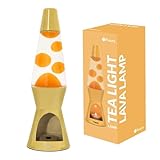 Fisura - Gelbe Lavalampe ohne Strom. Umweltfreundliche Lampe. Originelles Geschenk. 29 cm...