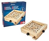 Noris 606101983 Deluxe Holzlabyrinth ab 6 Jahren - Labyrinth aus Holz (20x20 cm)...