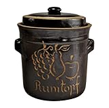 Haushalt-Krausse.de Gärtopf Steinzeugtopf Rumtopf Sauerkrauttopf Inhalt 5 l mit Deckel...