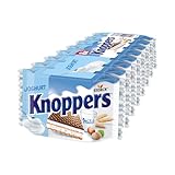 Knoppers Joghurt – 8 x 25g – Gefüllte Waffelschnitte mit Joghurtcreme und...