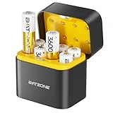 BATZONE Wiederaufladbare Lithium Akkus AA 8-Pack mit Ladegerät, 3600mWh Hohe...