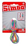 Simba 107302096 - Gummi Twist, Hüpfgummi, Regenbogenfarben, Länge 3 Meter, Gespannte...