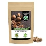 Muskatnuss ganz (125g), Muskatnüsse ca. 20-25 Stück, 100% naturrein, natürlich ohne...