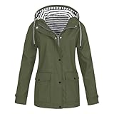 Mrat Wasserdichte Damenjacke, Outdoor-Sportbekleidung, Parka, Mantel, winddichter...
