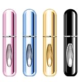 4 Stück 5ml Parfümzerstäuber Nachfüllbar Leer Reise Parfüm Zerstäuber, Mini Portable...