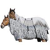 Riding World - Ekzemerdecke Zebra | Fliegendecke mit abschwitzender Wirkung | Pferdedecke...