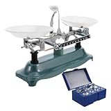 SHINEOFI Mechanische Labor-waage mit Gewichten und Pinzette Präzise Doppel-pan-balance...