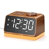 Dreamegg Radiowecker mit Dual-Alarm, Wecker Digital mit 7 Alarmtönen, Weißes Rauschen...