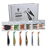 Ribak Gummifisch Set | Hunted Gummifische Set | Köder für Barsch, Zander und Hecht | 5er...