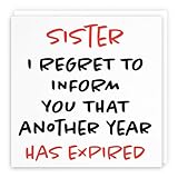 Hunts England Humorvolle Geburtstagskarte für Schwester, Aufschrift 'Sister' – 'I...