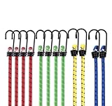 12x Expander & Gepäckspanner - Gummiseile mit Haken zur Befestigung - div. Längen - für...