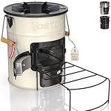 OSTOVE PRO Raketenofen - Das PRO Model mit 2 Kammern für Holz oder Kohle/Biomasse - Ideal...