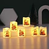 Eteslot Led Kerzen Weihnachten, Weihnachtsdeko Kerzen, 6 Stück Flammenlose LED Kerzen Mit...