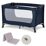 Hauck Baby Reisebett Set mit Matratze und Moskitonetz Dream n Play Plus - faltbares Kinder...