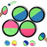 DEEMEIS Klettballspiel Set für Kinder ab 3–10 Jahre – Wurf- & Fangspiel mit 4...