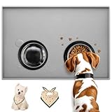 Conlun Hunde Futtermatte Katzen Futtermatte, Rutschfestes Design, 100% wasserdichte...