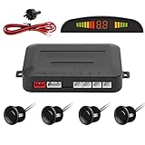 TKOOFN KFZ Summer Einparkhilfe Rückfahrhilfe 4 hinten Sensoren Hinter mit LED Farb...