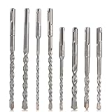 HTTYHT SDS Plus Bohrer Set 8 Stück, Steinbohrer Betonbohrer Set Profi - Ø 6, 8, 10, 12...