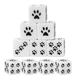 Spielwürfel – 10-teiliges Würfelset mit Katzenpfotenmuster, dekorative...