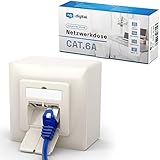 hb-digital 10x CAT 6a Netzwerkdose für CAT.8 CAT.7 CAT.6A CAT.6 CAT.5 Verlegekabel mit 2X...