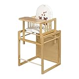 Best for Kids Kombihochstuhl | Leicht Umbaubar kinder Stuhl Tisch | Hochstuhl Holz mit...