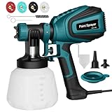 Farbsprühsystem, 700W HVLP Elektrische Spritzpistole, 1200ML Behälter, 1000...