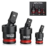 GETLITOOL Kraft-Kugelgelenk 3tlg, Kreuzgelenk-Gelenksatz 1/2 3/8 1/4 Zoll, 360°...