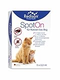 Redisan® Katzen Spot on Pflanzenbasiertes Zeckenmittel OHNE CHEMIE, Effektiver Schutz vor...