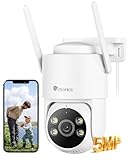 Ctronics 5MP Überwachungskamera Aussen WLAN, 5GHz/2,4GHz Dualband WiFi PTZ Kamera Outdoor...