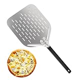 TNOMSNO Pizzaschieber Perforiert, 12 Zoll Mit Abnehmbarem Griff, 40x30cm Profi...