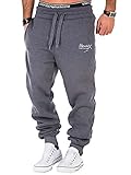 REPUBLIX Herren Sporthose Jogger Jogginghose Sweatpants Trainingshose R-0052 Dunkelgrau XL