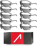 ACE FL-15G Arbeits-Brille im 10er Pack - beschlagfeste Schutzbrille für die Arbeit -...