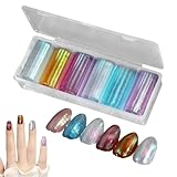 -Schablonen,Nagelschablone,Nagelschablonen-Aufkleber, modische Spitzen-Nagelfolie | Bunte...