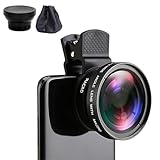 2 in 1 Objektiv-Kit für Smartphones, 0.45X Weitwinkel & 12.5X Makro Linse,...