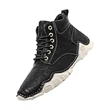 Men'S Snow Boots Men'S High Top Snow Boots Fashion Casual Trainers Breathable Flat Casual...
