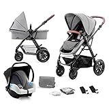 Kinderkraft Kinderwagen 3 in 1 MOOV, Kinderwagenset, Sportwagen, Buggy,...