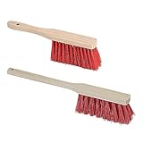 Set 1x Industriehandfeger 28 cm + 1x Langstielhandfeger 43 cm Handbesen Kehrbesen...