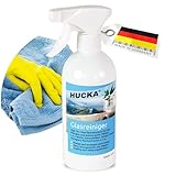 HUCKA Glasreiniger - Oberflächenschutz mit Abperleffekt (500ml) +...