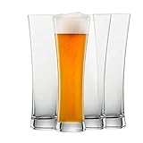 SCHOTT ZWIESEL Weizenbierglas Beer Basic 0,5 l (4er-Set), geradlinige Weizengläser für...