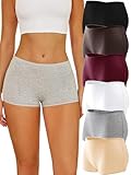 ALL OF SHE Boxershorts Damen Unterhosen Damen Baumwolle Unterwäsche Frauen 6er...